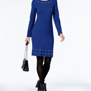 NY Collection Woman Cobalt Blue Sweater Dress 1X NWT